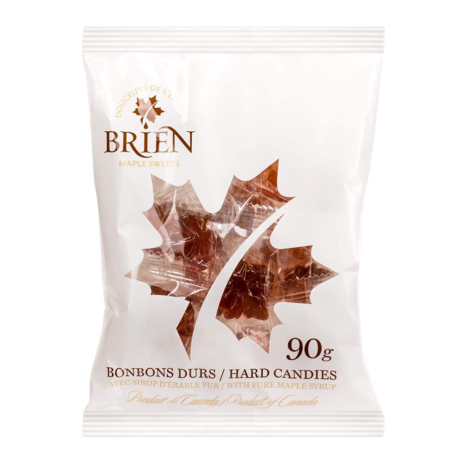 Brien Maple Candy Hard Candy Maple Drops Vegan, Gluten Free Contains No Milk Made With Grade A Pure Maple Syrup - 3.17 Ounces (1)