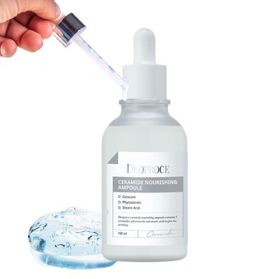 Deoproce Sheer Ceramide Nourishing Intensive Ampoule w/ 5 types of Ceramide Ingredients restore skin&#39;s natural barrier, Improve cell structure and even skintone Korean Skincare 3.4 Fl oz