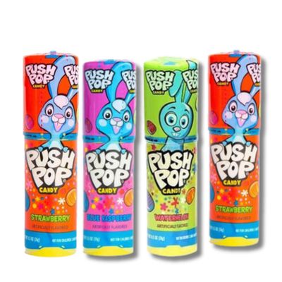 Easter Push Pops - Fun Colors &amp; Bunny Characters Make Great Easter Basket Fillers - Gift Pack of 4 Push Pops By Lyza&#39;s Sweets &amp; Treats