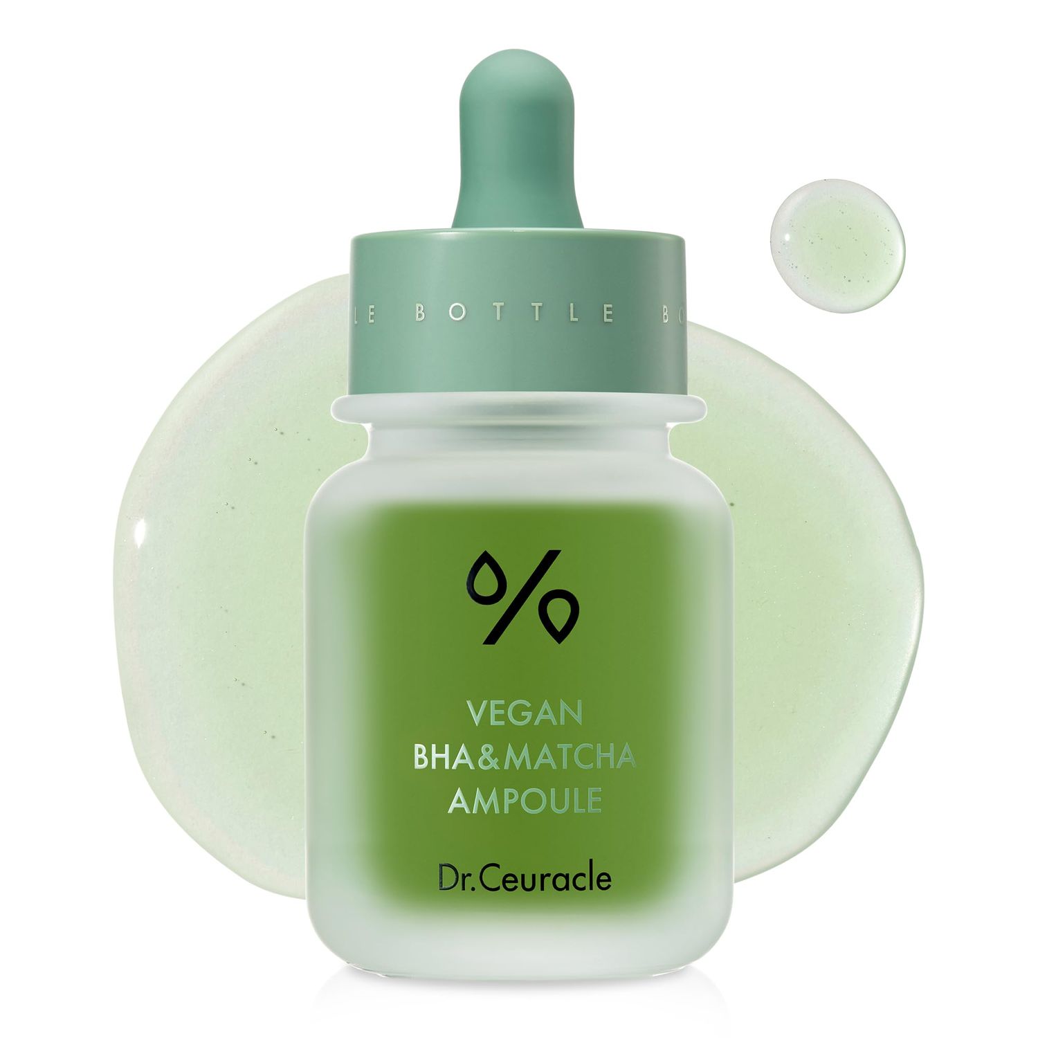 Dr.Ceuracle by leegeehaam Vegan BHA &amp; Matcha Ampoule (30ml / 1.01 fl. oz.) - Gentle Exfoliating Facial Serum, Salicylic Acid for Pores and Sebum Treatment