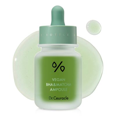 Dr.Ceuracle by leegeehaam Vegan BHA &amp; Matcha Ampoule (30ml / 1.01 fl. oz.) - Gentle Exfoliating Facial Serum, Salicylic Acid for Pores and Sebum Treatment