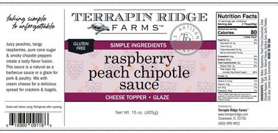 Terrapin Ridge Farms Raspberry Peach Chipotle Sauce - One 15 Fluid Ounce Bottle