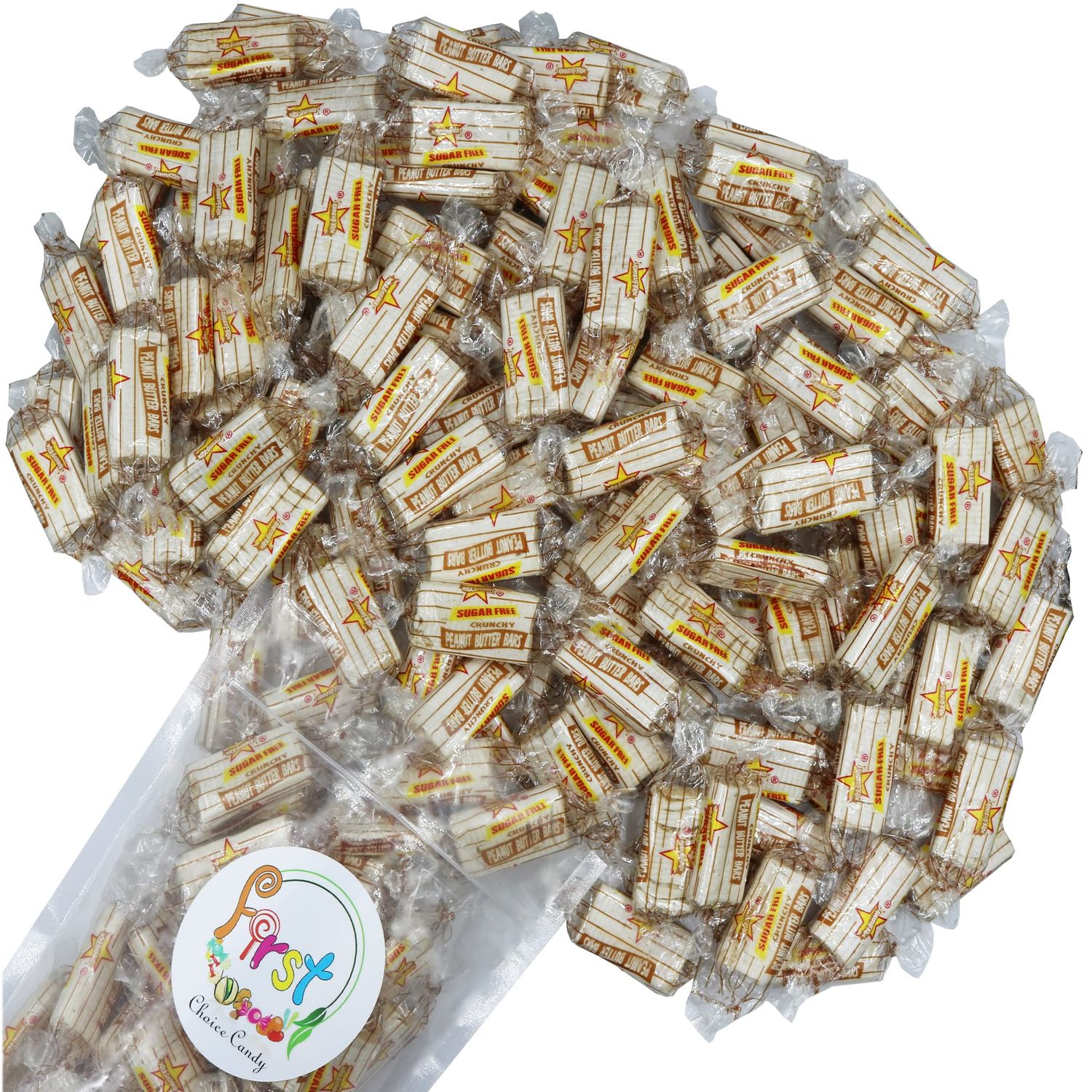 FirstChoiceCandy Sugar Free Peanut Butter Bar 2 Pound