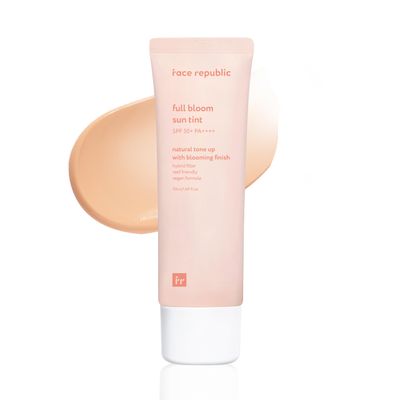 Face Republic Full Bloom Sun Tint 50ml 1.69 fl oz SPF50 PA Tinted Sunscreen Hybrid Filter, UV Protection, Wrinkle Care Reef Safe Vegan Korean Skin Care