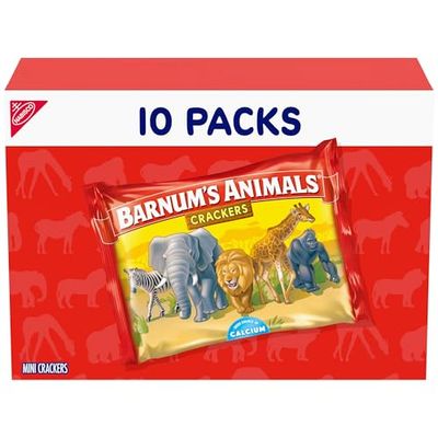 BARNUM&#39;S Original Animal Crackers, Kids Snacks, 10 Snack Packs