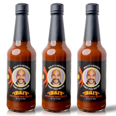 Chakas Mystery Hot Sauce (10oz) - Pack of 3 - Mild, Sugar Free, Low Carb Spicy Sauce - Keto Hot Sauce for Eggs, Bacon, Pizza, Pasta - Hot Sauce Gift for Men, Fathers Day, or BBQ