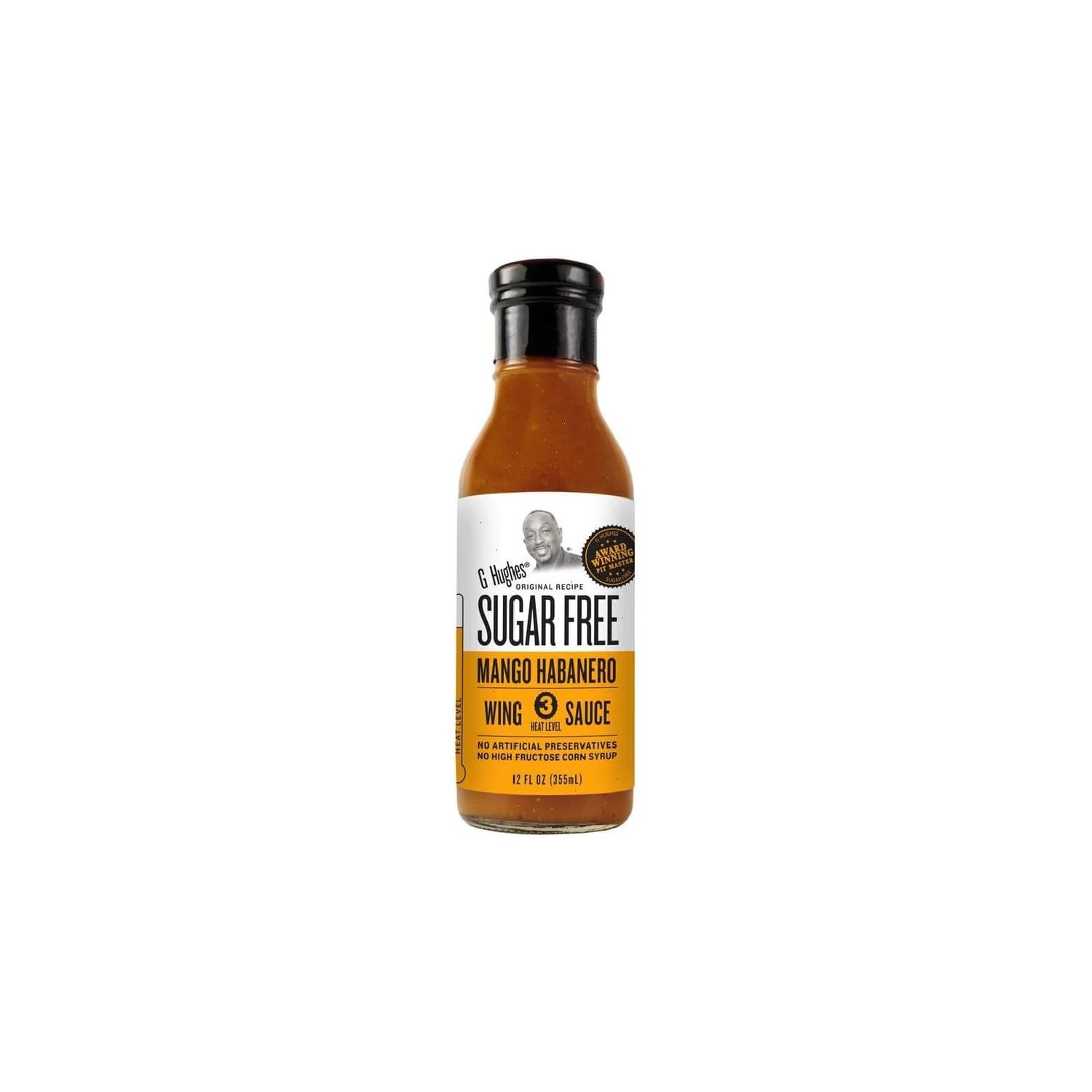 G. Hughes Smokehouse Sugar Free Wing Sauce (12 oz) - Mango Habanero, Medium Hot