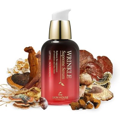 The Skin House Wrinkle Supreme Serum 1.69 fl. oz. Wrinkle serum for fine lines and dull skin l Anti Wrinkle Face Serum Firming,Lifting,Korean Skin Care, K-beauty, 50ml