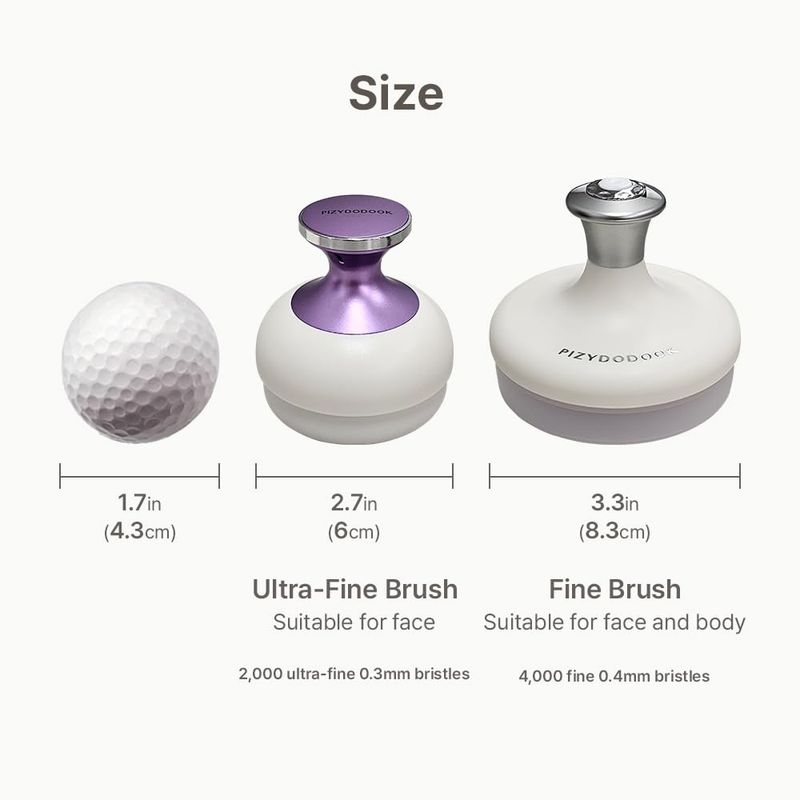 Beejong Air Cushion Silicone Facial Cleansing Brush with 0.3mm Ultra-Fine Bristles, Air-Injector Technology, Deep Pore Exfoliator, Suitable for Face and Body (Ultra-Fine Purple)