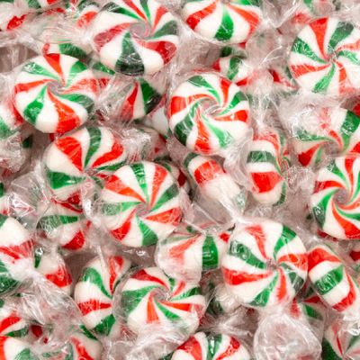 Peppermint Pinwheel Starlight Mints 1-Pound Bag Hard Candy About 75 Pieces Individually Wrapped