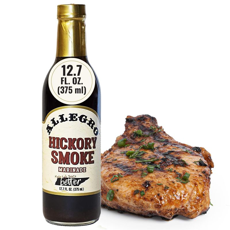ALLEGRO - The Marinate Everything Marinades Perfect Marinades for Meat &amp; Veggies Marinade for Grilling, Roasting &amp; Cooking Kosher &amp; Gluten Free 12.7 Oz (Pack of 1) - Hickory Smoke