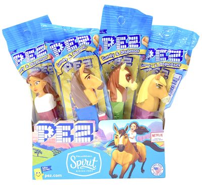 PEZ Candy Spirit Candy Dispensers Individually Wrapped Dispensers and Pez Candy, Mixed-Fruit, 12 Count