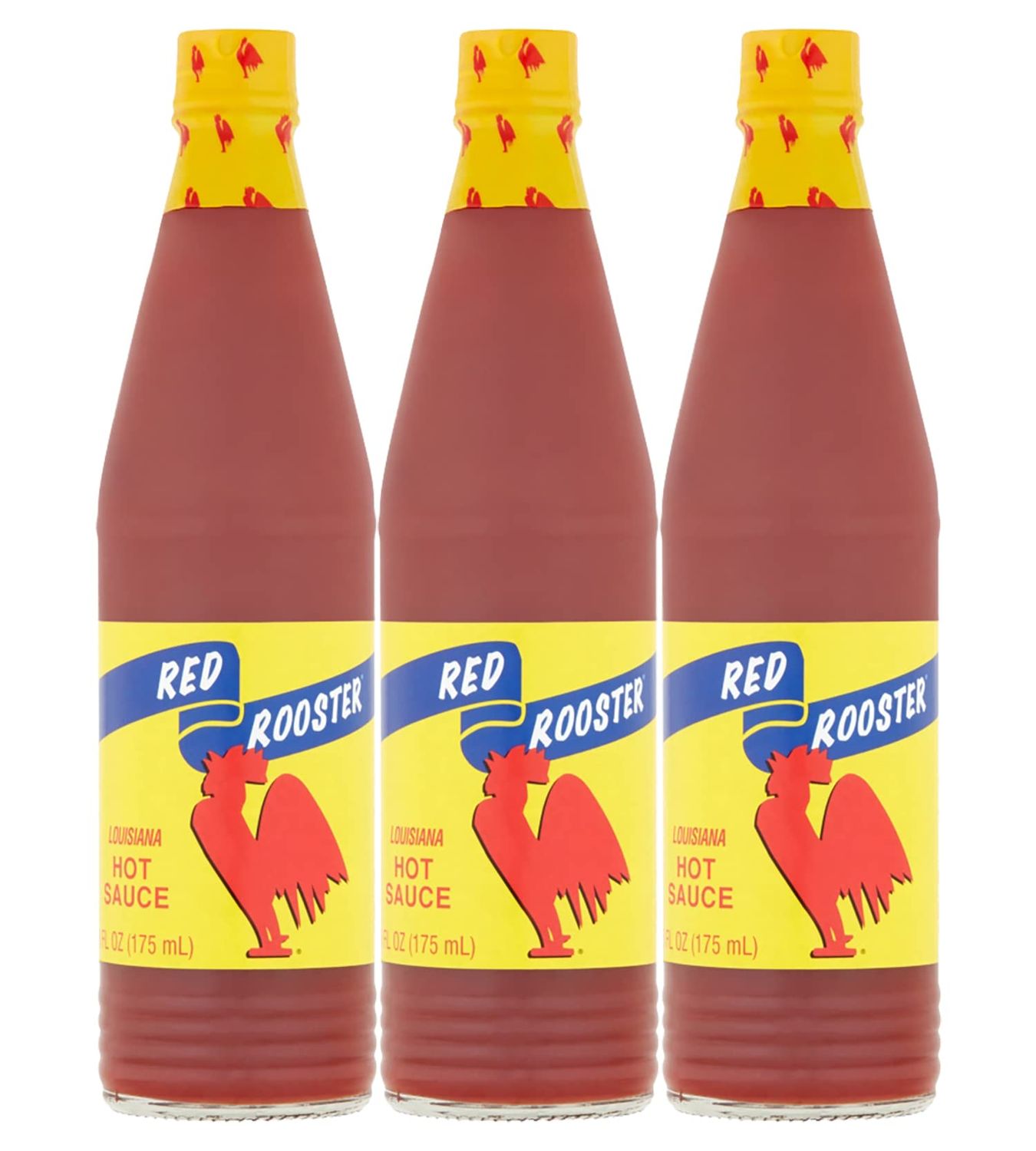 Louisiana Brand Red Rooster Hot Sauce, Made from Aged Peppers &amp; Distilled Vinegar (6 Fl Oz (Pack of 3)