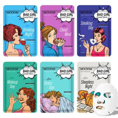 Face Masks Skincare Set for Women,Collagen Vitamin C Facial Masks for Women,Hyaluronic Acid Face Mask for All Skin Types,Retinol Facial Mask Deep Cleaning,Oil Contral,Ligthweight,Hydrating(6Pack)