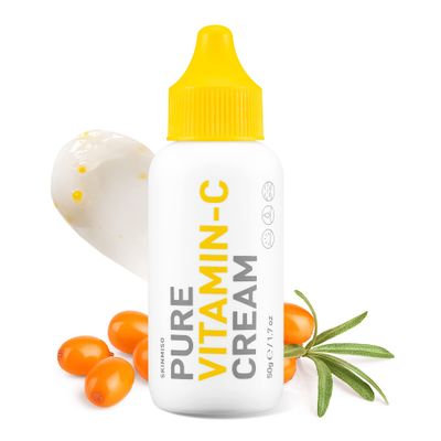 SKINMISO Pure Vitamin C Cream Korean Beauty Face Moisturizer - Facial Skin Care Products Dark Spot Corrector for Face &amp; Organic Face Cream for Skin Rejuvenating &amp; Brightening, Pack of 1 (1.7 oz)