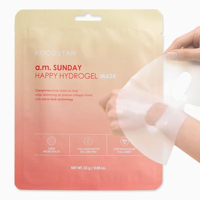Norwegian Collagen Hydrogel Mask Patented Bio-Collagen Overnight Real Deep Mask with Hyaluronic Acid, Promotes Skin Elasticity and Intense Hydration, Korean Skincare, (1 sheet, 0.88 oz)