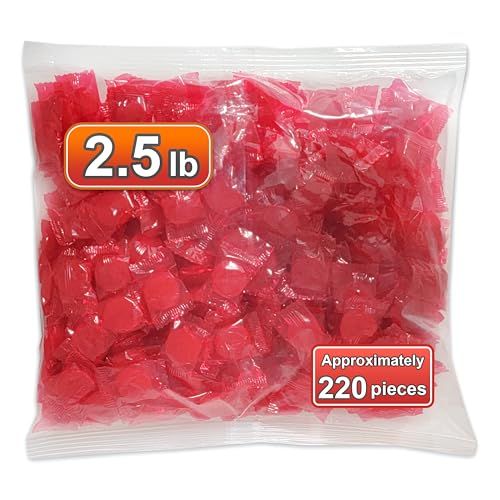 Cinnamon Discs 2.5 Pounds Bulk-Hard Candy-Individually Wrapped-Cinnamon Candy Disk