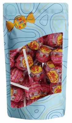 One Flavor Candy Chupa Chups Lollipop Lolli Pops Bulk in Resealable Bag (Strawberry &amp; Cream, Pack of 20)