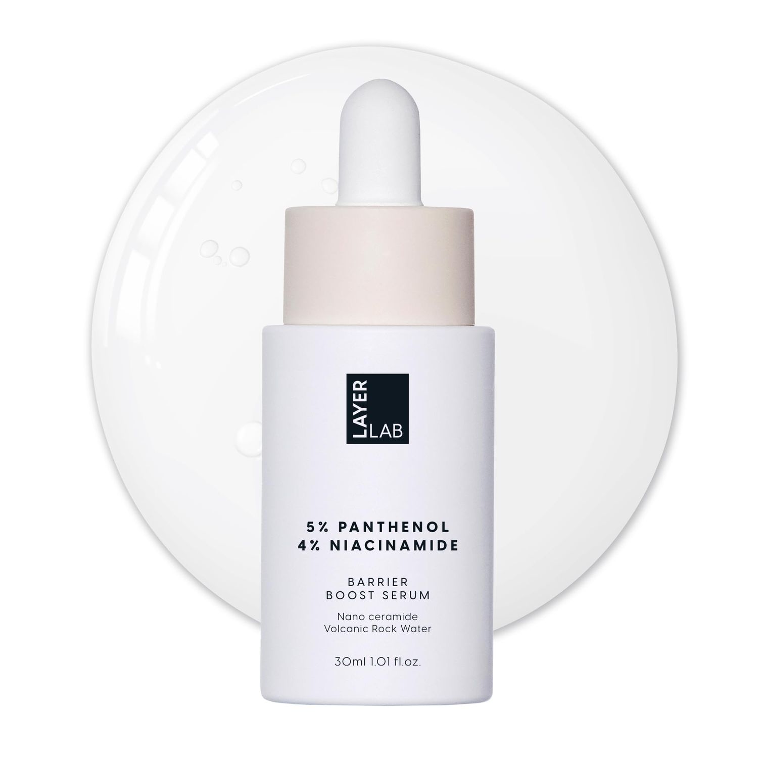 LAYERLAB 5% Panthenol Barrier Boost Serum - Hydrating &amp; Soothing Korean Skincare with 4% Niacinamide, Madecassoside, 5 Ceramides &amp; Mineral Water for a Stronger Skin Barrier (1.01 fl oz)