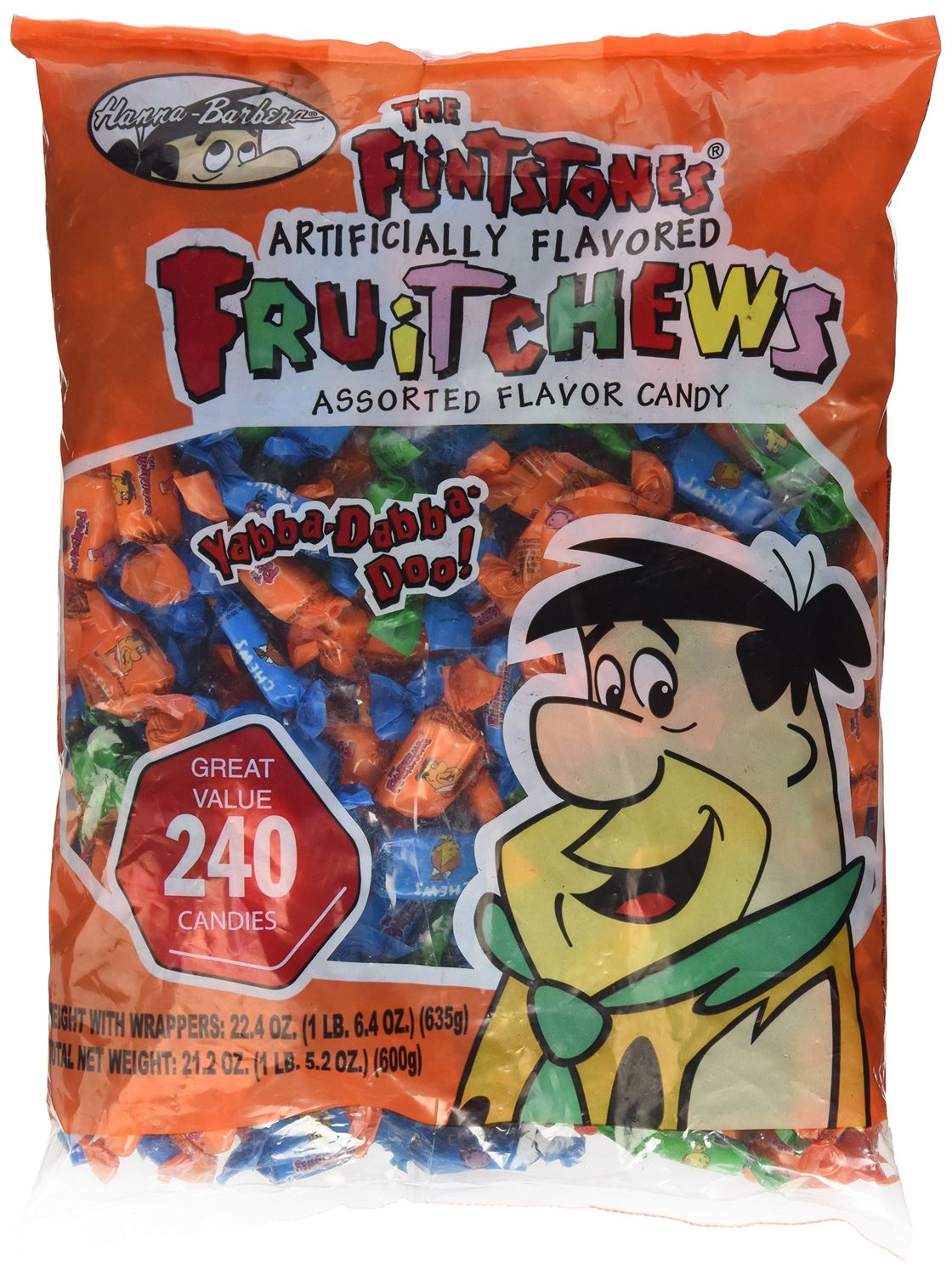 Rhode Island Novelty Albert&#39;s Fruit Chews - Flintstone Flavors (240 Candies)