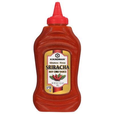Kikkoman 00740 Gluten-Free Sriracha Hot Chili Sauce, 20 oz - Perfectly Balanced Heat and Sweetness, Infused with KikkomanTamari Soy Sauce, Certified