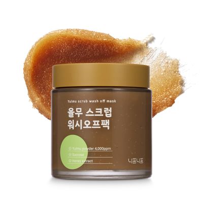 NEAF NEAF Yulmu Scrub Wash-Off Pack, Gently Exfoliates the Skin/Pore Cleansing and Hydrating with Sucroce &amp; Honey Extract, Clear Complexion, Korean Skincare for All Skin Types (4.23 oz/120 g)