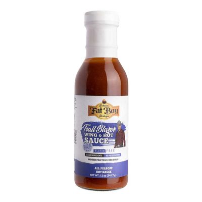 Fat Boy Natural BBQ Trail Blazer Wing &amp; Hot Sauce PACK OF 3 - Perfect for Chicken, Wings, Eggs &amp; More - Clean Ingredients, Gluten Free, No MSG &amp; No High Fructose Corn Syrup - 12 fl oz (354.8ml)