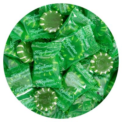 Key Lime Discs Hard Candy, 3 Pound Bulk Candy (Approx. 225 pcs.), Individually Wrapped Keylime Candy, The Hampton Popcorn &amp; Candy Company