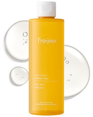 Fraijour Yuzu Honey Essential Toner - Korean Hydrating Facial Toner with Honey, Propolis &amp; Hyaluronic Acid, Boosts Radiance, Smooths Fine Lines, Nourishes Dry Skin, Serum-Like Texture, 8.45 fl.oz.