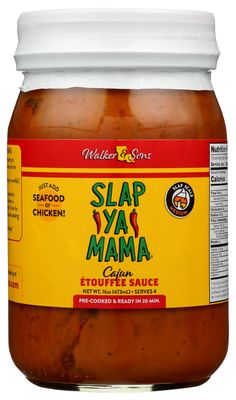 Slap Ya Mama Cajun Etoufee Sauce for Chicken or Seafood, Pre Cooked, 16 Ounce