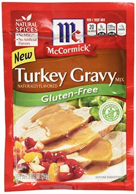 McCormick Turkey Gravy Mix, Gluten Free, 0.88 OZ (Pack of 6)