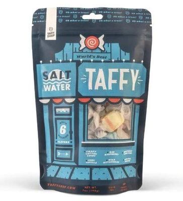 Taffy Shop World&#39;s Best Taffy - Gourmet Soft Chewy Candy, Variety Pack, Bulk Sweet Snack, Fresh Gift &amp; Gluten-Free, 35 Individually Wrapped Pieces (7oz)