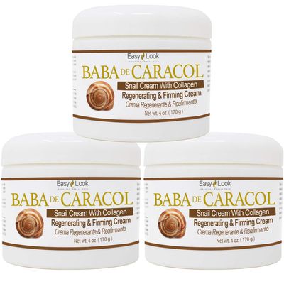Baba de Caracol Snail Cream With Collagen Regenerating &amp; Firming Cream Crema Regenerante &amp; Reafirmante (Pack of 3)