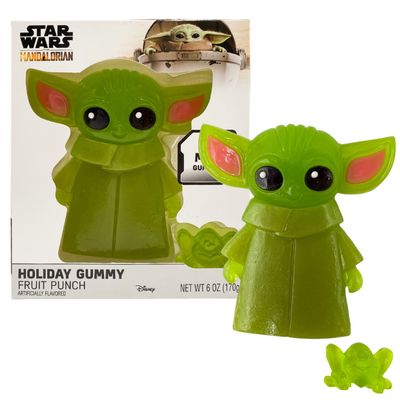 Galerie Star Wars The Mandalorian Grogu Gummy Candy with Mini Frog Treat, Fruit Punch Flavored Party Favors, Easter Basket Stuffers for Kids, 6 Ounces