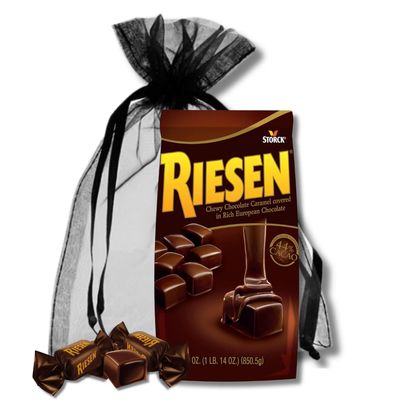Riesen Chewy European Chocolate Covered Caramel Candies Gift By Lyza&#39;s Sweets &amp; Treats (Single, 30 oz. Bag)