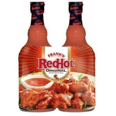 Frank&#39;s Red Hot Sauce Glass Bottle, Original Cayenne 2 pack 23oz Each