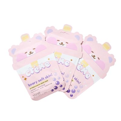 The Crme Shop Boba Bears Beary Soft Skin! Printed Essence Sheet Mask Korean Sheet Mask Facial Sheet Mask Stocking Stuffers (3 Pack)