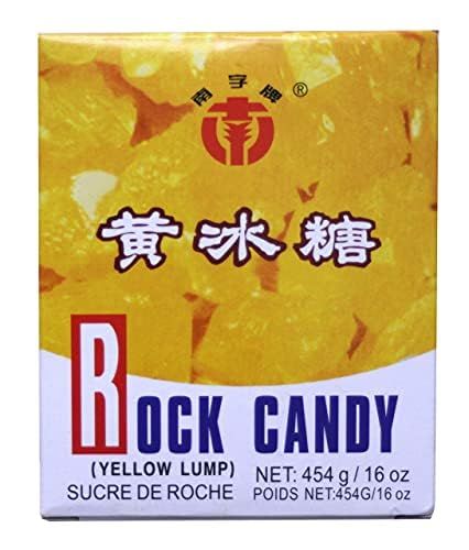 Lung Po Rock crystals Candy Sugar (Yellow Lump Raw Cane Sugar) 16oz