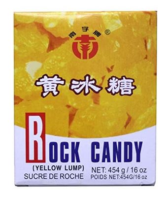 Lung Po Rock crystals Candy Sugar (Yellow Lump Raw Cane Sugar) 16oz