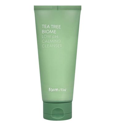 FARMSTAY Tea Tree Biome Low pH Calming Cleanser - Daily Facial Cleanser for Sensitive Skin, Korean Skin Care, Hydrating and Soothing Face skin, Acne Free Cleansing Foam, Gentle Facial Cleanser, for