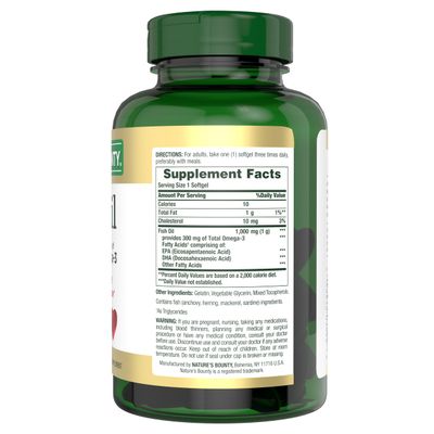 Nature's Bounty Fish Oil, 300 mg of Omega-3, 145 Count