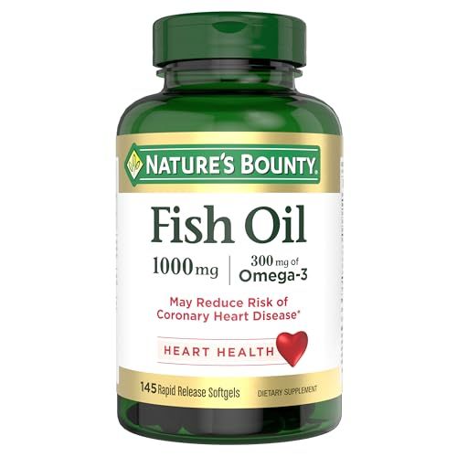Nature&#39;s Bounty Fish Oil, 300 mg of Omega-3, 145 Count