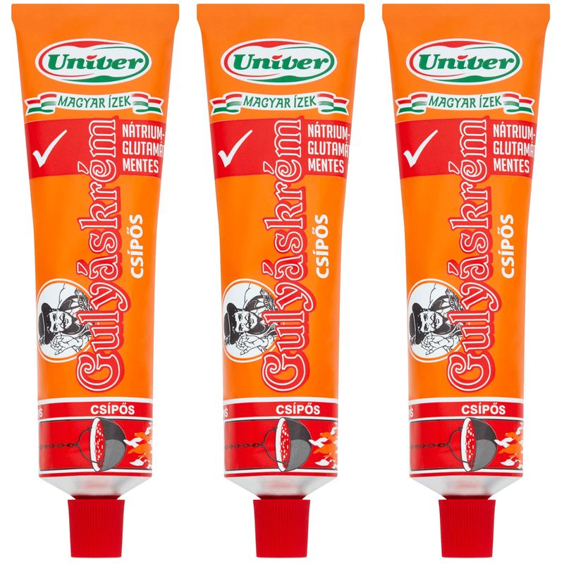 Univer Goulash Paste, Hot (3x160g) Economy Pack, Traditional Hungarian Cooking Paste