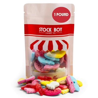 Bubs Swedish Godis Candy, 1 Pound Mix, Sweet and Sour, Swedish, Vegan, Stock Boy Candy Co., Imported Fresh from Sweden