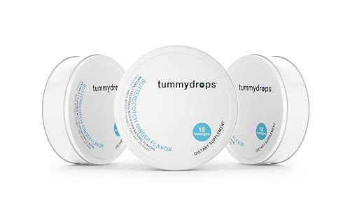 Organic Ginger Butterscotch Cream Tummydrops (Pack with 3 Tins, 54 drops total)
