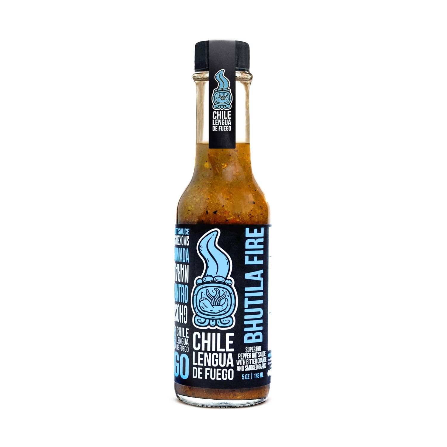BHUTILA FIRE Super Hots Hot Sauce - Sour Orange, Smoked Scotch Bonnet, Chipotle, Jalapeno - 4.5/6 Heat Level