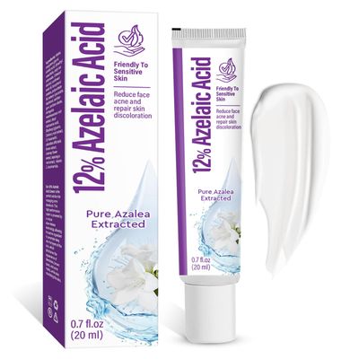 Azelaic Acid Serum, Azelaic Acid 12% Facial Cream, Hyaluronic Acid &amp; Niacinamide for Redness Relief Face, Balance Excess Sebum, 20g