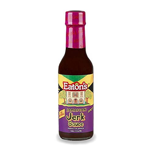 Eaton&#39;s Jerk Sauce - Jamaican Barbecue Sauce, Jamaican Jerk Sauce - Perfect as Meat Rubs, Seasonings, Marinade for BBQ, Smoked Meat, Chicken Wings, Steak, and Seafood, with Jerk Cooking Recipe eBook