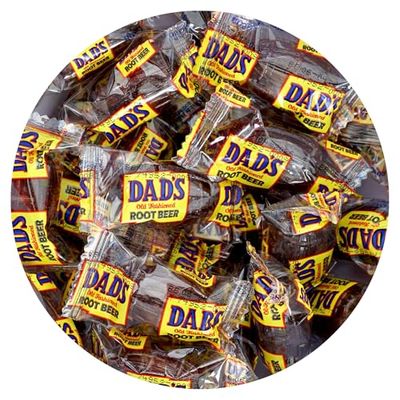 Dad&#39;s Root Beer Barrels Hard Candy, 2lb Bulk Bag (Approximately 100 pcs), Old Fashioned Hard Candy, Individually Wrapped Bulk Candy, The Hampton Popcorn &amp; Candy Company