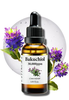 Korean Bakuchiol Concentrate DIY Mix-in Serum 30,000 ppm - High Potency Retinol Alternative Wrinkle Reduction Skin Firming &amp; Smoothing - Anti-Aging Sensitive Skin Vegan &amp; Cruelty-Free Non-GMO 1 oz